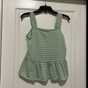 NWT A.N.A Striped Babydoll Top